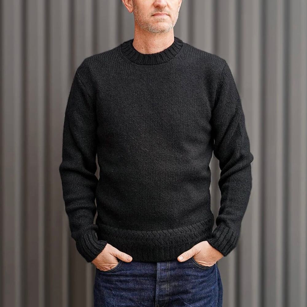 3sixteen Alpaca Wool Blend Crewneck Black Sweater Small NEW LS Knit Pullover